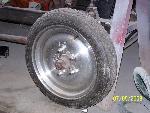 Heres a shot of the wheel bolted on.