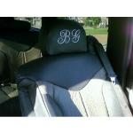 leather with ostrich inserts