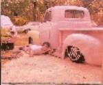 its a 50 chevy truck its been bagged by ekstensives and  it lays motor its so freaking low on 20