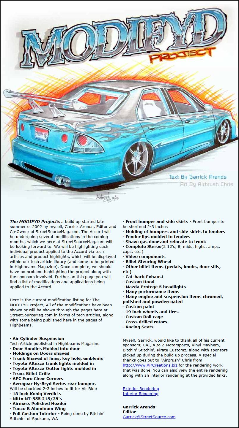 The MODIFYD Project Rendering